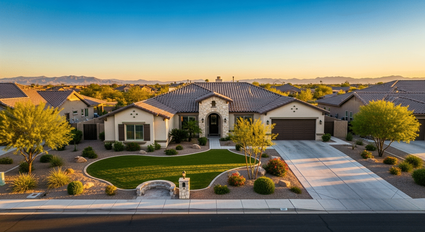 Single-story Sun Belt residential home in the Phoenix metro area used as a scattered-site senior housing asset.