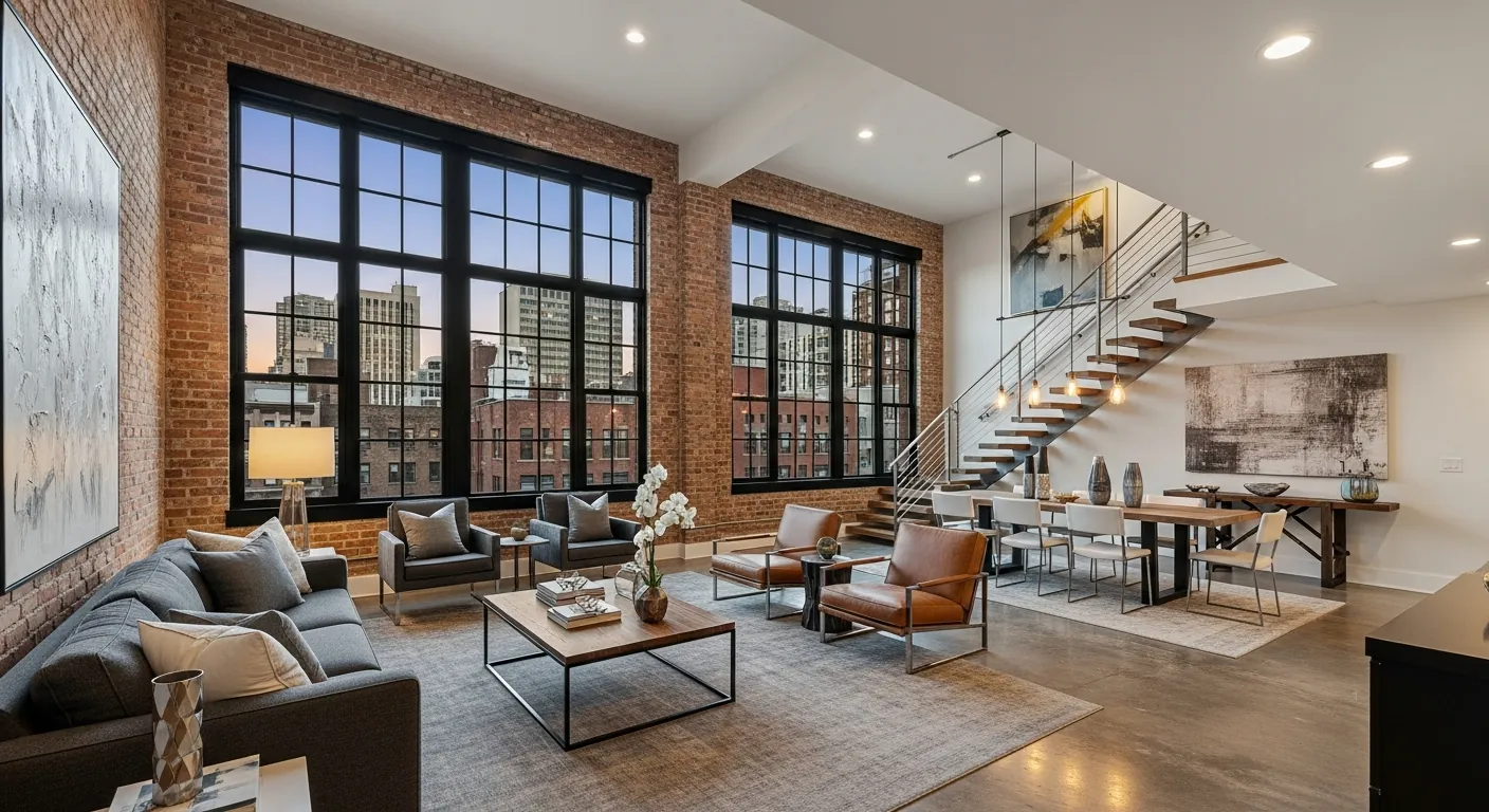 Converted residential units in former office building