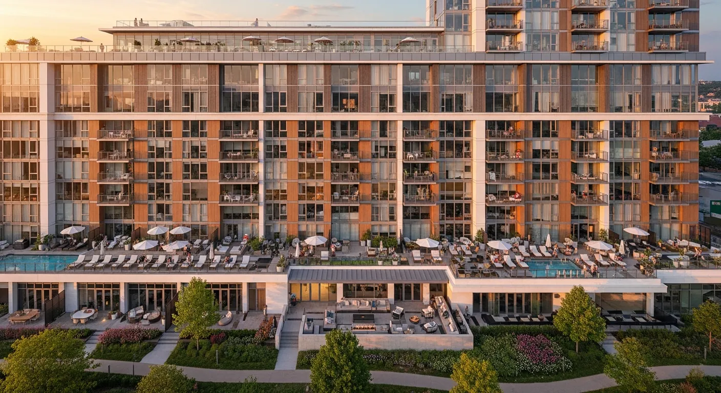 Multifamily apartment community with high occupancy