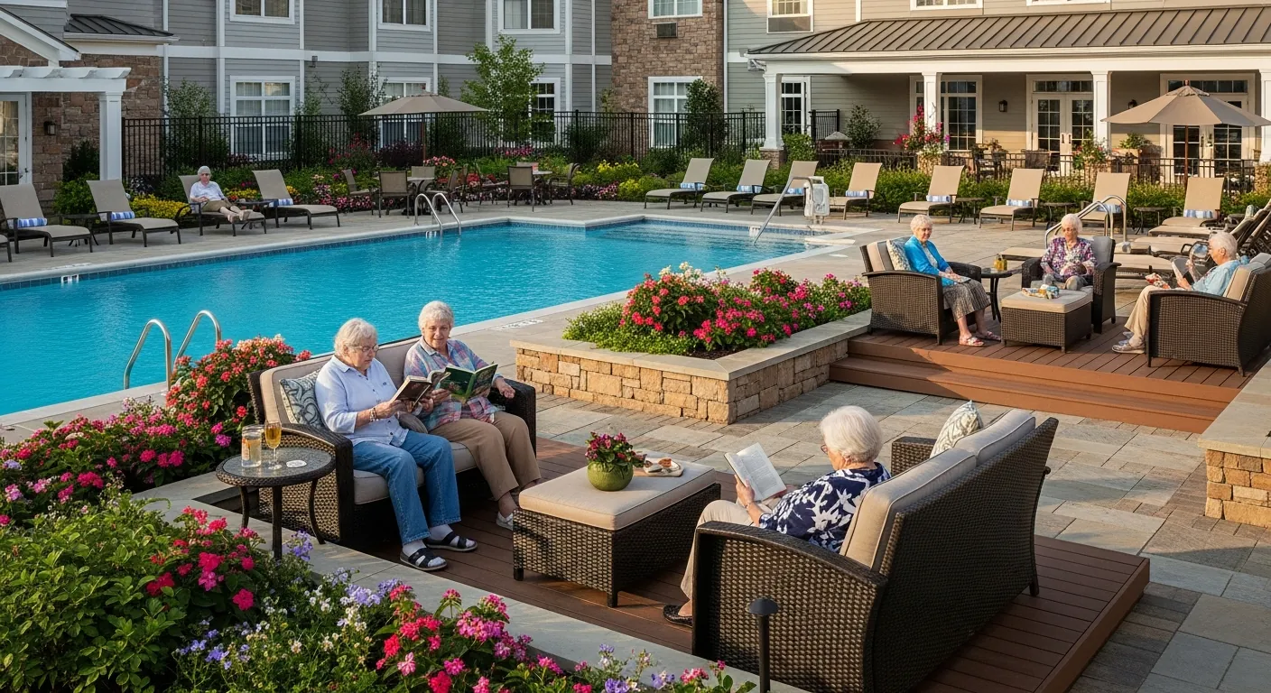 Senior living community with resort-style amenities