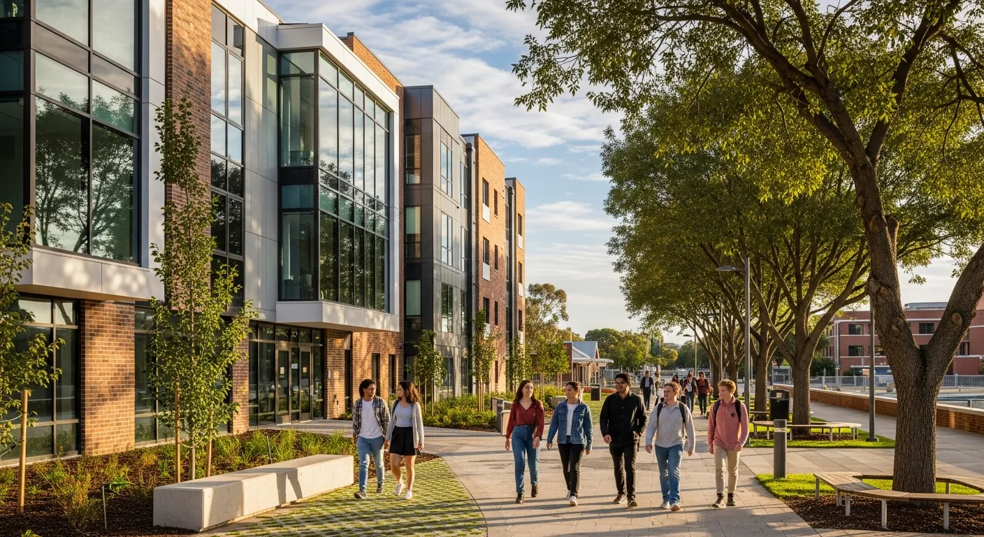 Modern student housing community near campus