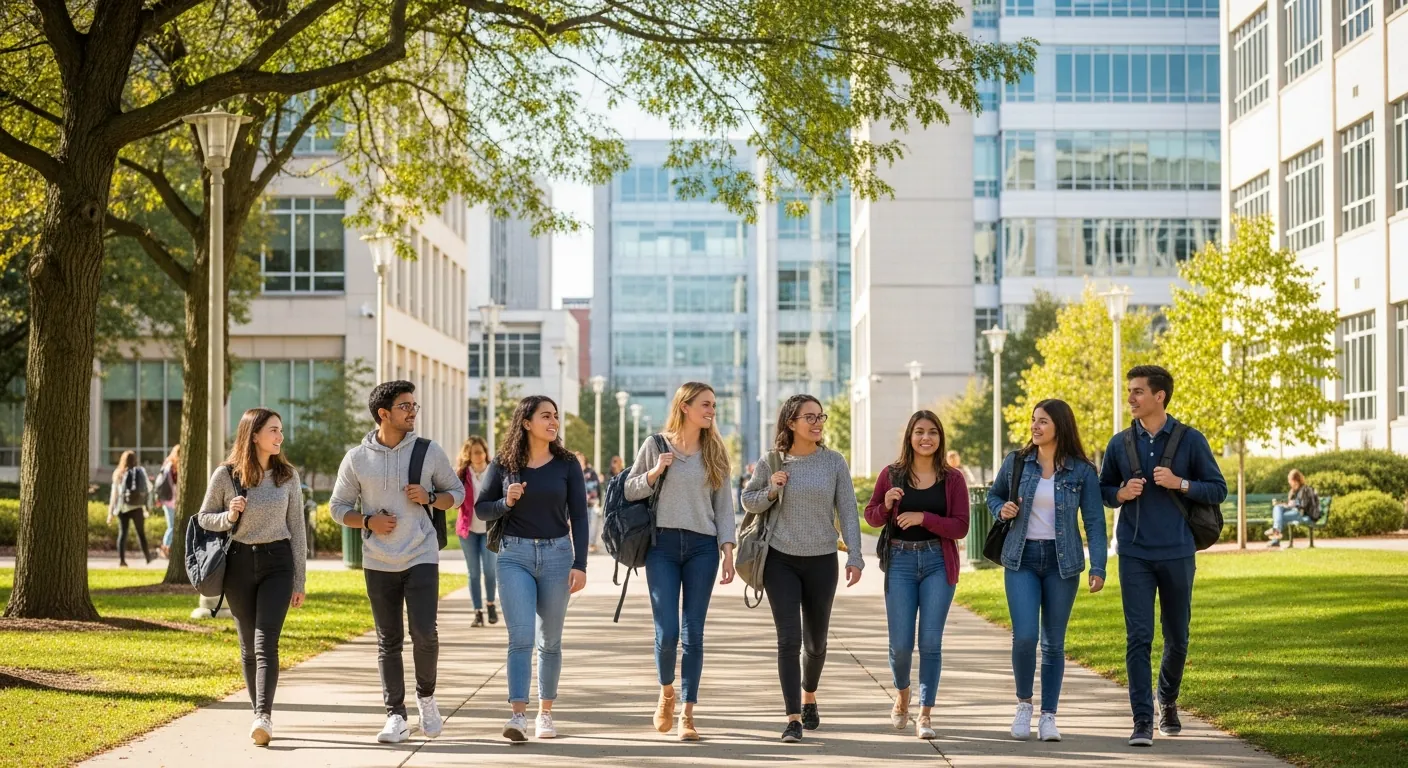Students on campus highlighting demand for quality housing