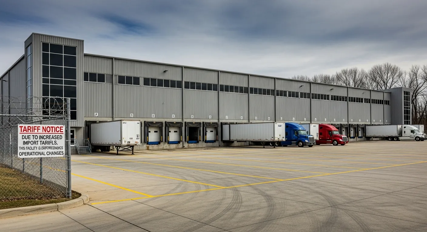 Industrial warehouse facility under tariff pressure