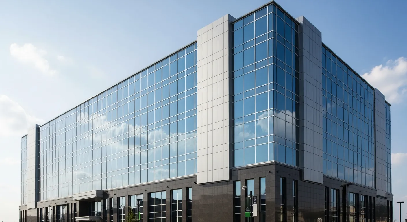 Large building with numerous windows