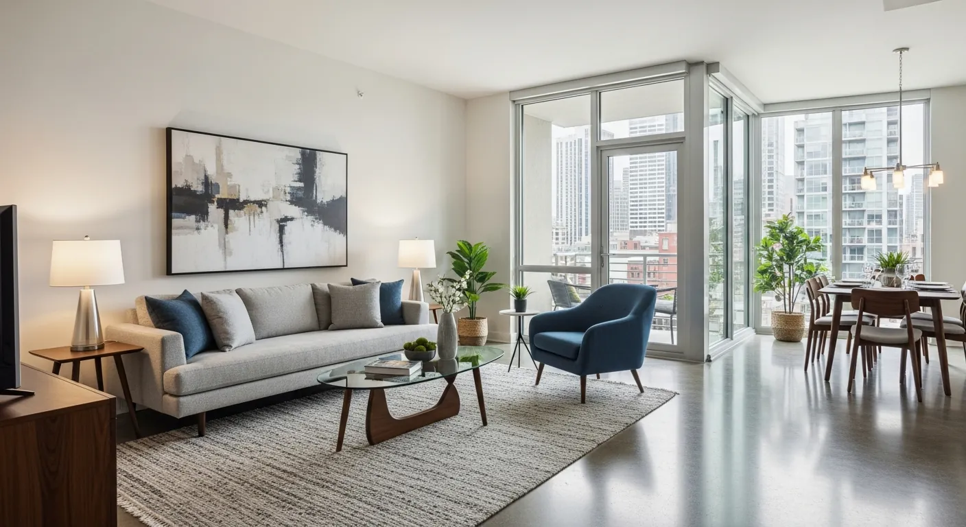 Modern apartment interior living space