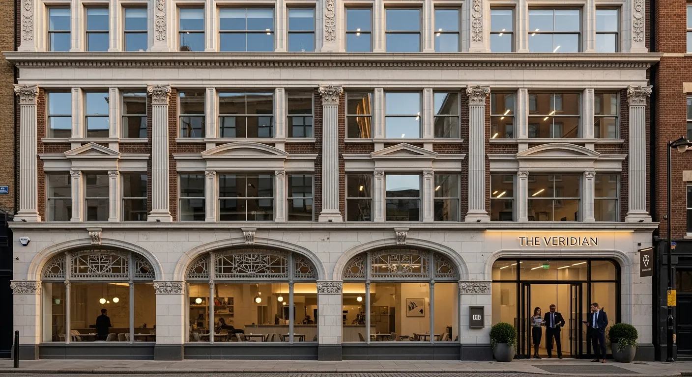 Historical commercial building renovated for modern use