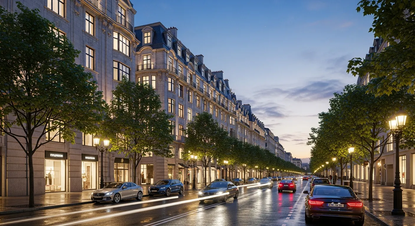 European commercial district architecture