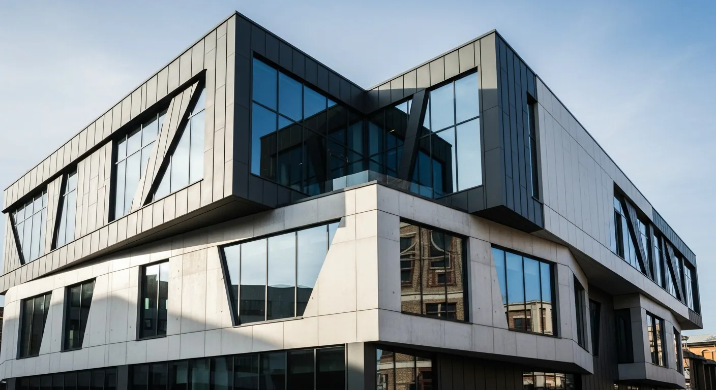 Geometric modern building exterior