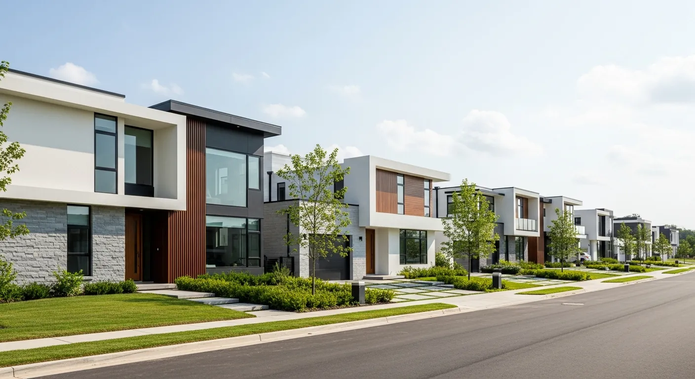 New residential development with modern finishes