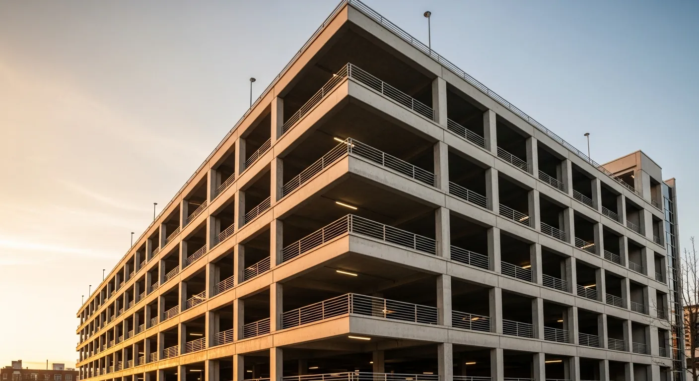 Multi-story commercial parking structure