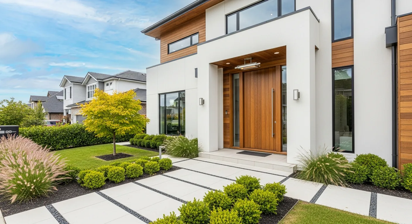 Residential property exterior with modern finishes