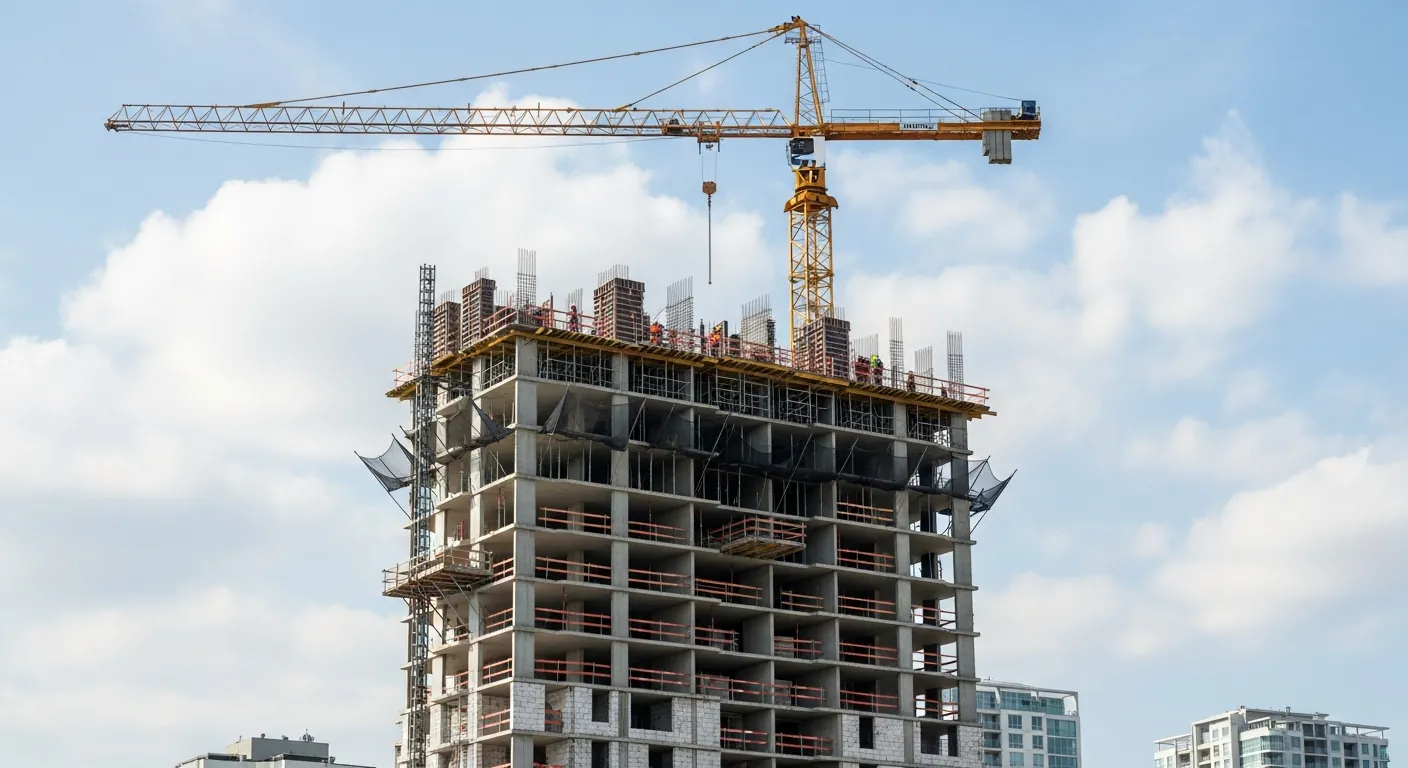 Residential tower construction in progress